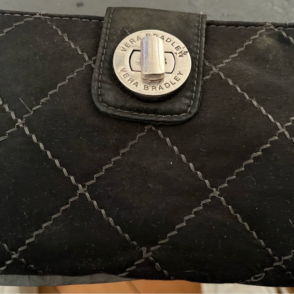 Vera Bradley Black Quilted Clutch